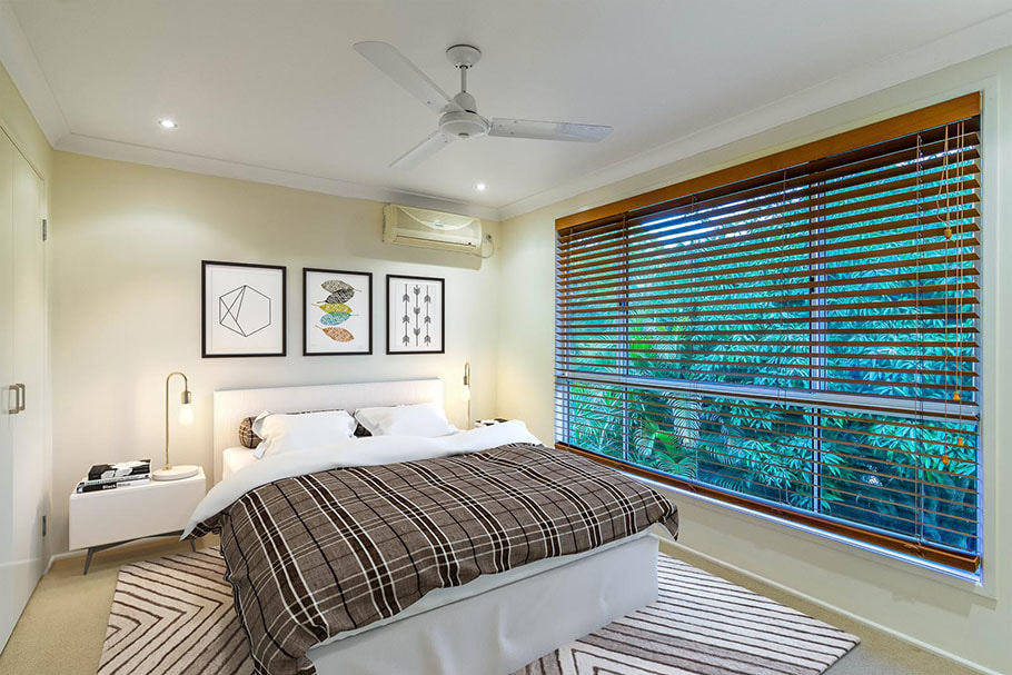 Brisbane bedroom with virtual furniture staging 